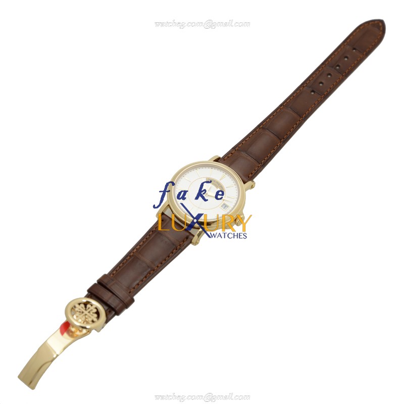 Patek Philippe 5153J-001 Calatrava Replica Watch, 38mm, Automatic, White Dial, 18kt Yellow Gold - Image 2