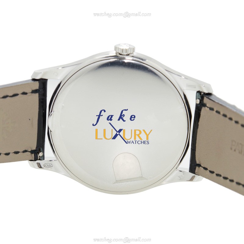 5196P-001 - Patek Philippe Calatrava Replica Watch Platinum Manual Wind Silver Dial - Image 3