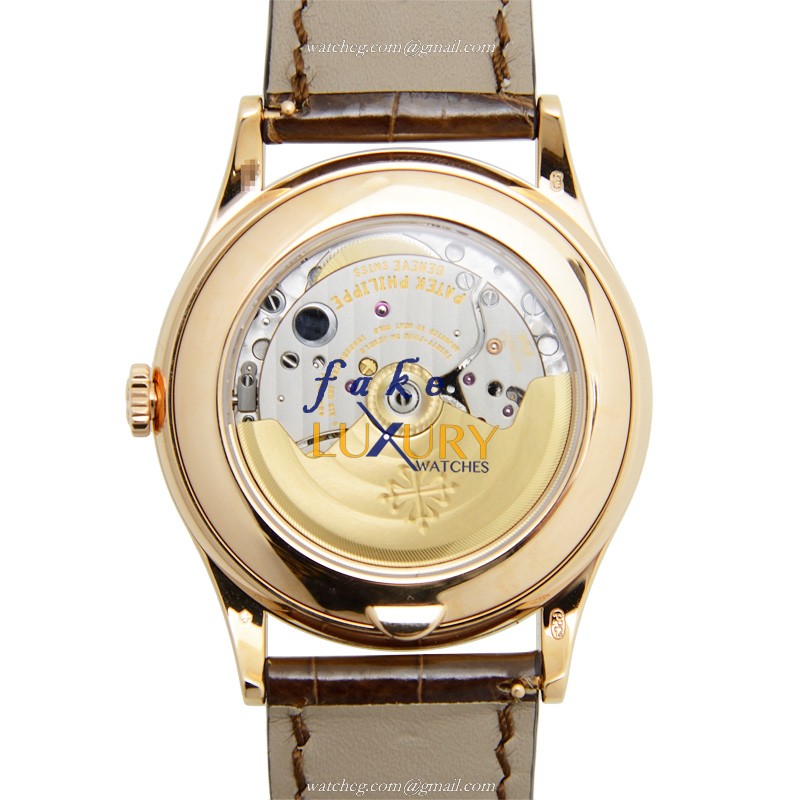 Patek Philippe 5396R-011 Replica Watch Automatic Movement White Dial 18kt Rose Gold Case Brown - Image 3