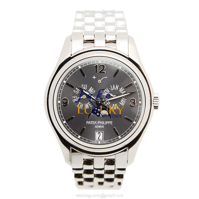 Patek Philippe 5146/1G-010 Replica Watch Automatic Movement 18kt White Gold Dark Grey Dial 39mm - Image 2