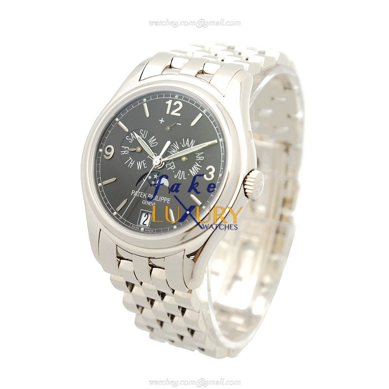 Patek Philippe 5146/1G-010 Replica Watch Automatic Movement 18kt White Gold Dark Grey Dial 39mm - Image 3