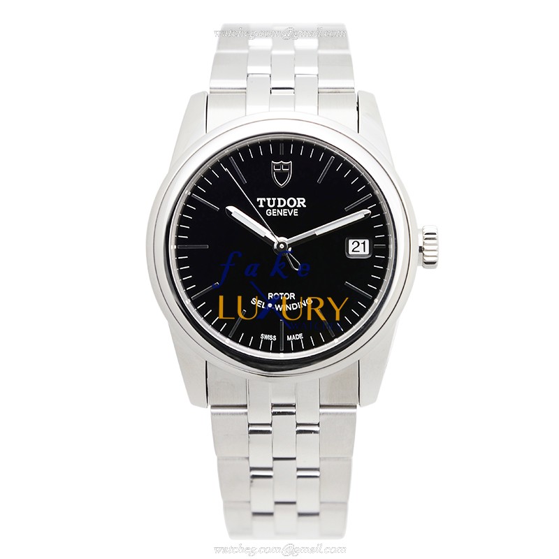TUDOR 55000-68050-BK GLAMOUR DATE Automatic | Black | Silver Steel Replica Watch - Image 2