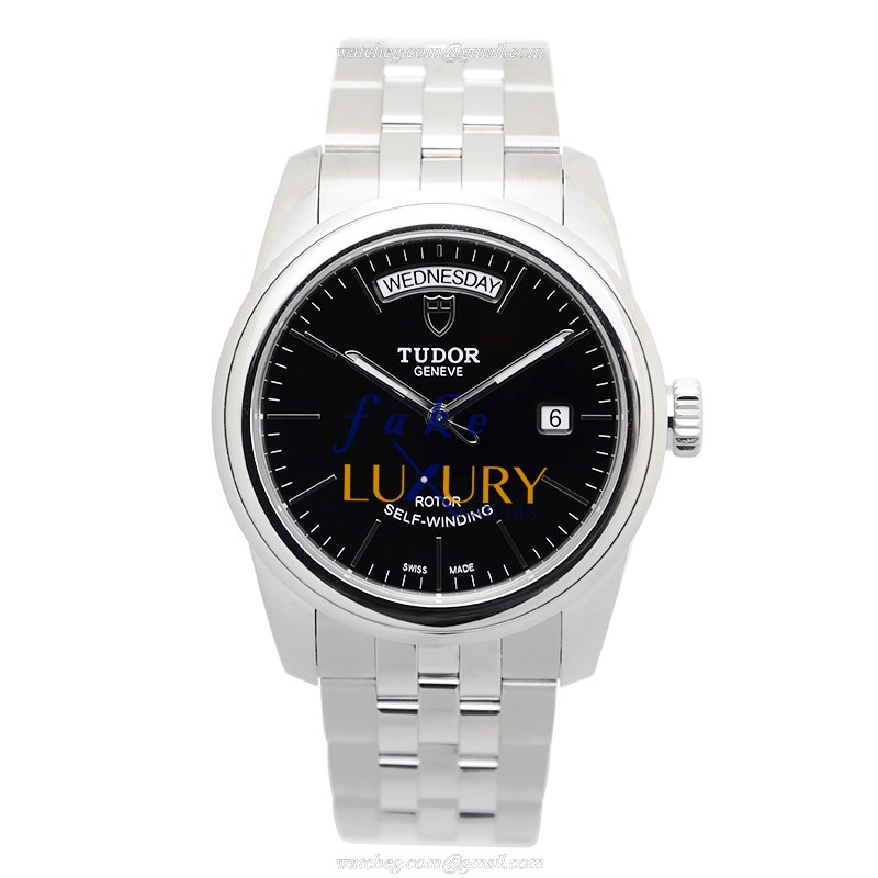 Tudor GLAMOUR DATE 56000-68060-BK Automatic Black Dial Stainless Steel Replica Watch - Model Number - Image 2