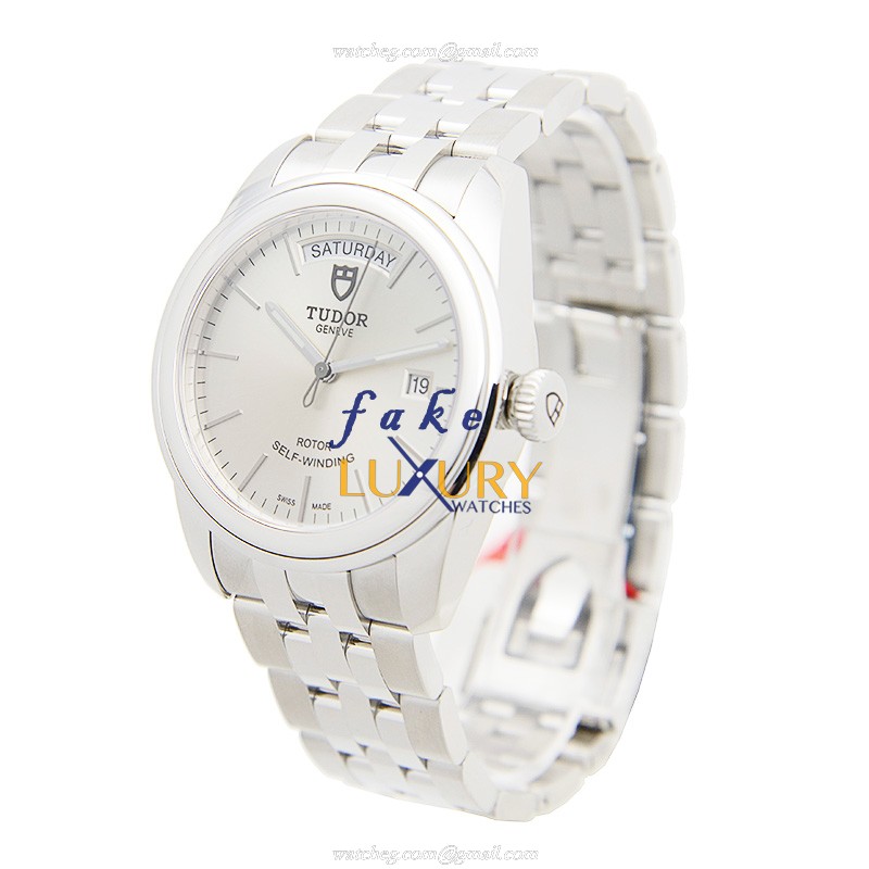 -56000-68060-SV - Tudor GLAMOUR DATE Replica Watch - Automatic - Silver Dial - Image 3