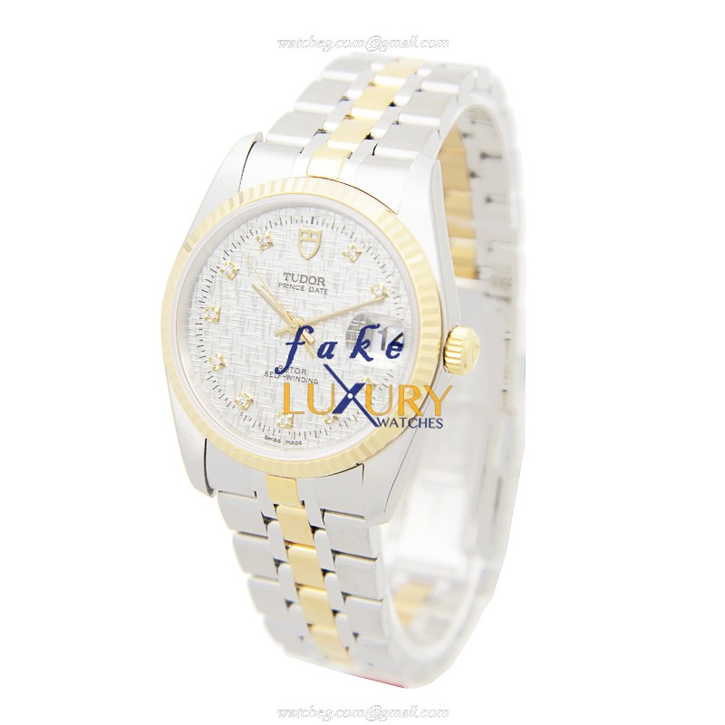 Tudor 74033-62473-10DI-SVCL Replica Watch, Auto Movement, 18kt Gold & Steel Case, Silver Dial & - Image 3