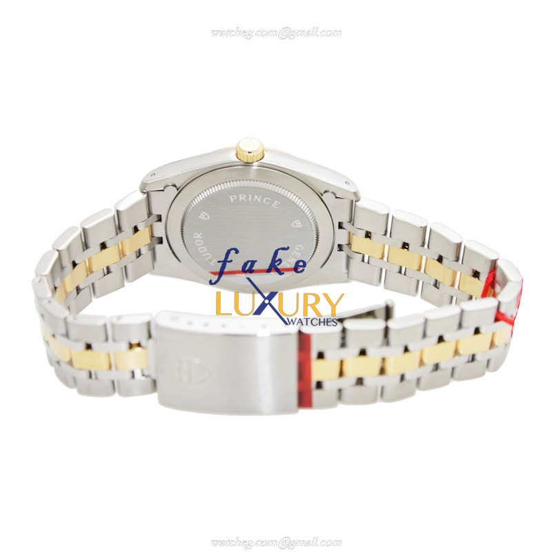 Tudor 74033-62473-CHCL Replica Watch, Automatic, 18kt Gold & Steel Case, Gold Dial, Silver Strap - Image 4