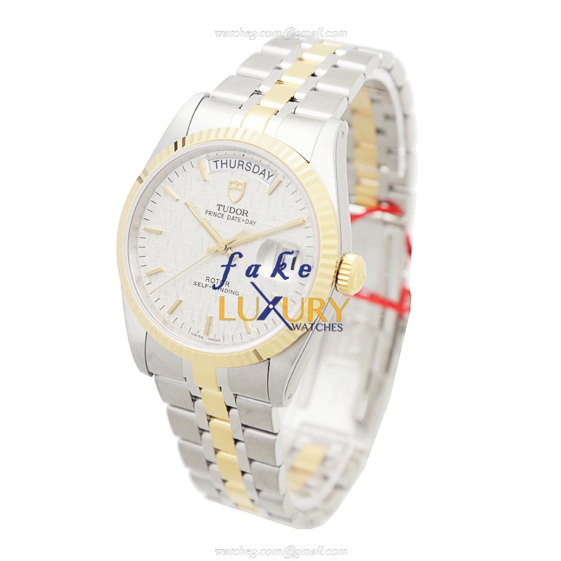 -76213-62483-SVCL - Tudor Replica Watch - Automatic - 18kt Gold & Steel Case - Silver Dial - Image 3