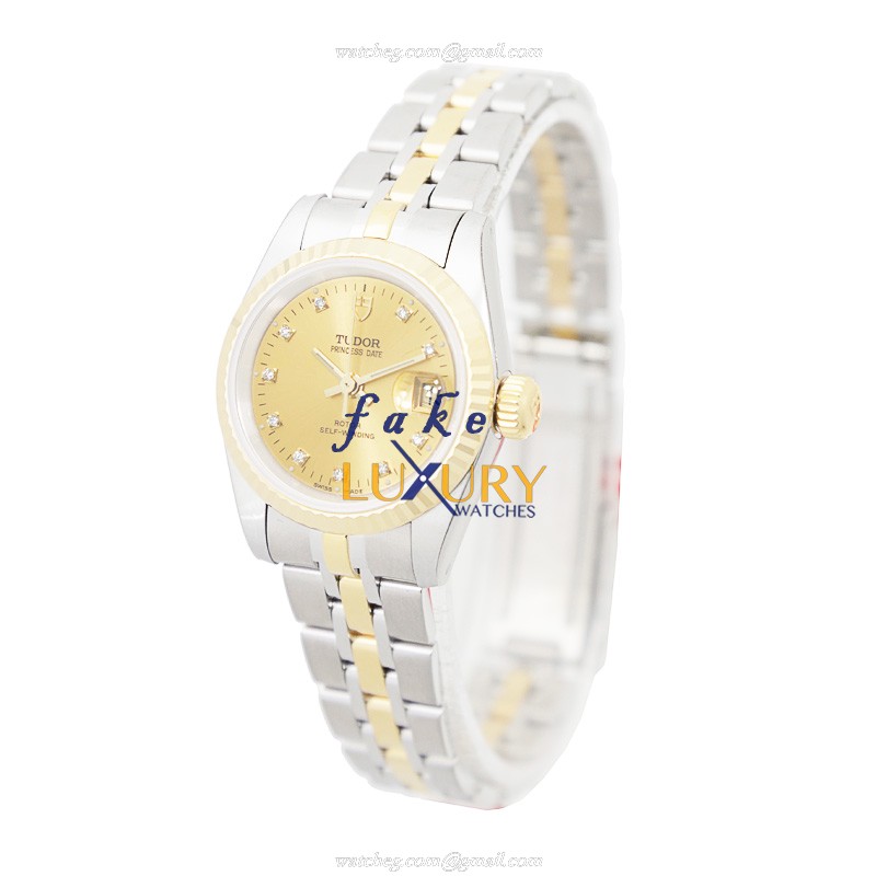 Tudor 92413-62433-10DI-CH - Replica Watch - Automatic - 18kt Gold & Steel Case - Tudor Princess - Image 3