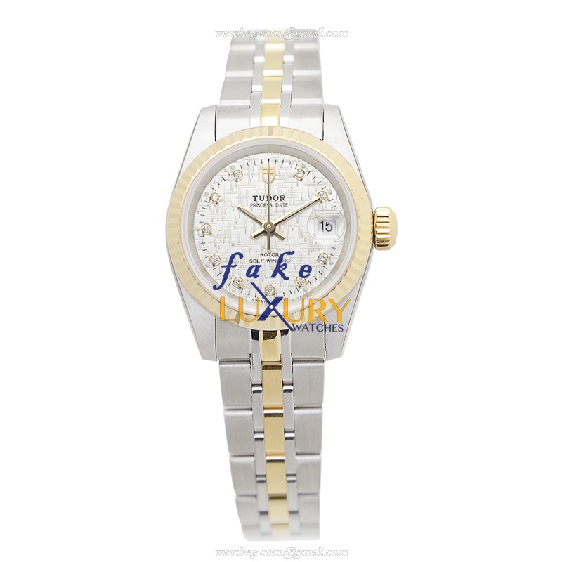 Tudor 92413-62433-10DI-SVCL Replica Watch, Automatic Movement, Silver Dial, 18kt Gold & Steel Case - Image 2