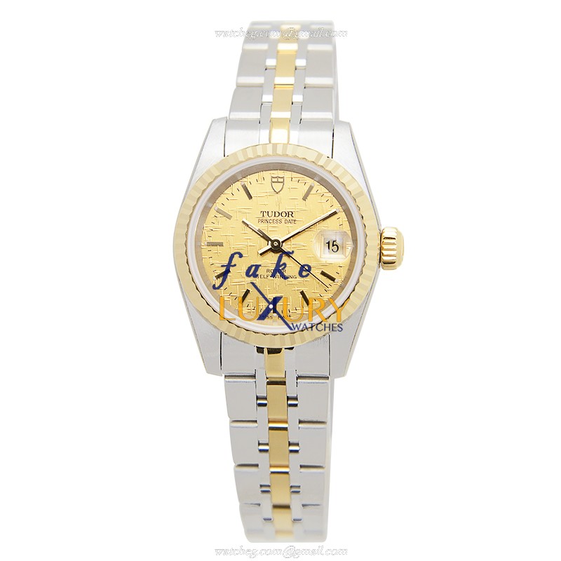 Tudor PRINCESS DATE 92413-62433-CHCL Gold Steel Auto Movement Replica Watch - Image 2