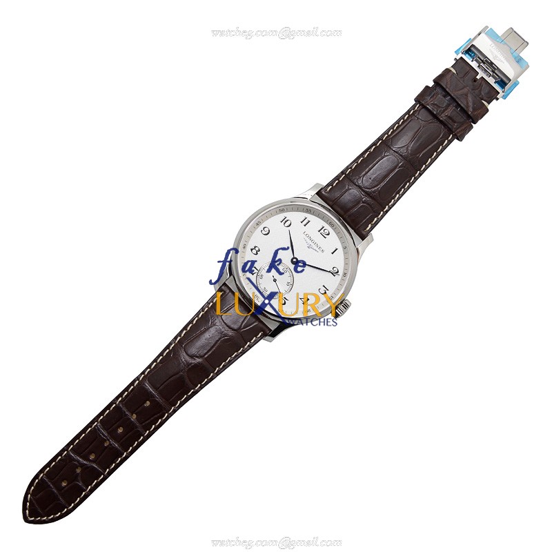 Longines L2.640.4.78.3 Master Automatic Silver Dial Brown Alligator Replica Watch - Image 2