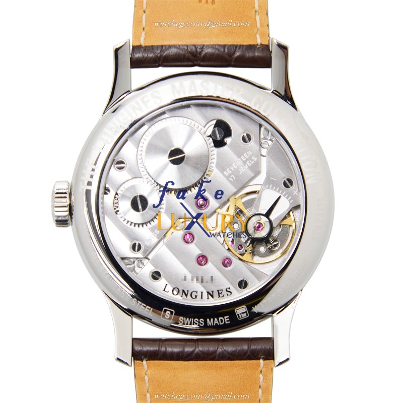Longines L2.640.4.78.3 Master Automatic Silver Dial Brown Alligator Replica Watch - Image 3
