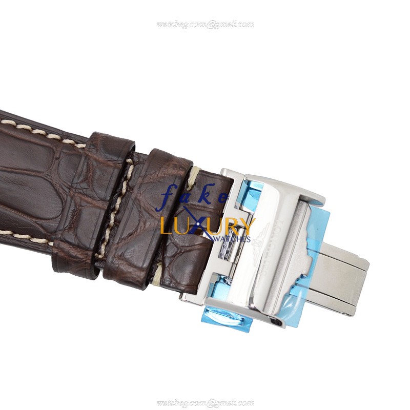 Longines L2.640.4.78.3 Master Automatic Silver Dial Brown Alligator Replica Watch - Image 4