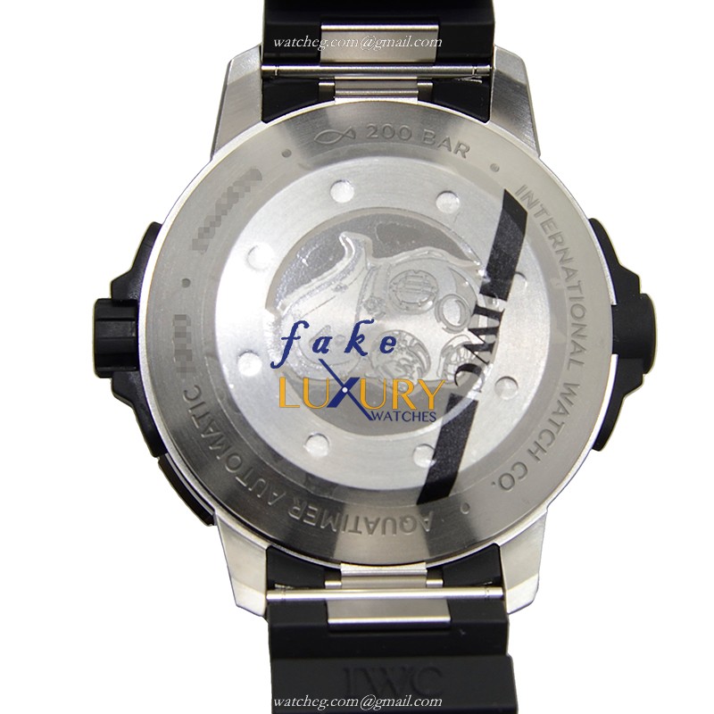 IWC IW358002 Aquatimer Replica Watch, Black Dial, Titanium Case, Rubber Strap - Image 3