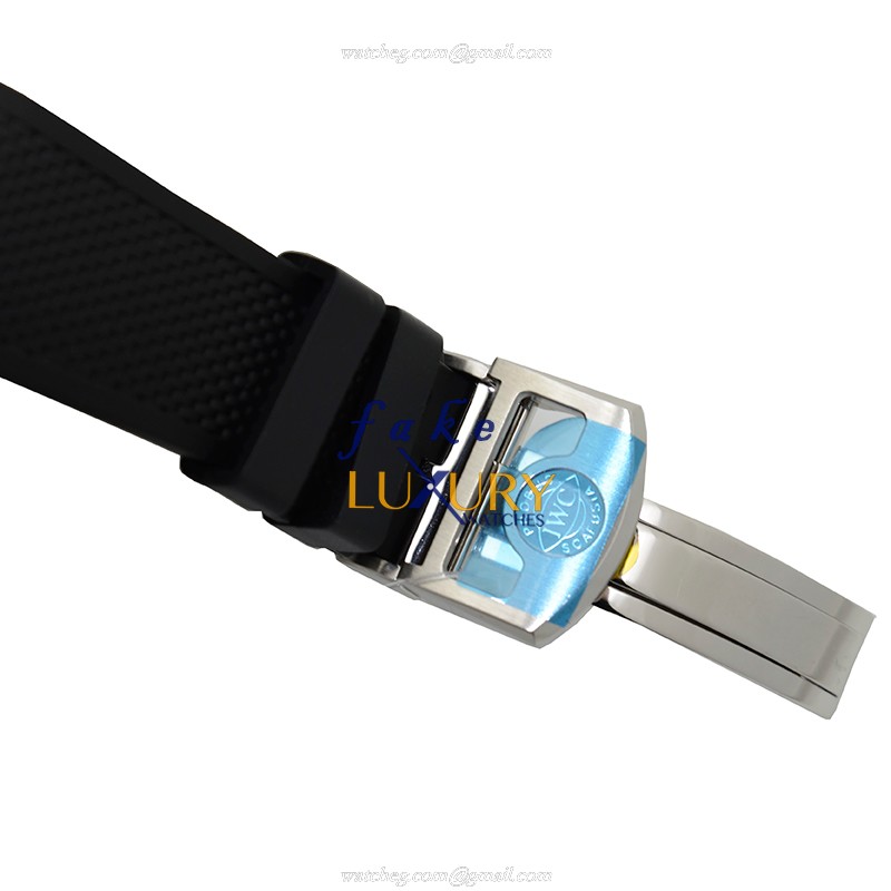 IWC IW390502 Portuguese Replica Watch, Automatic, Silver White Dial, Steel Case, Black Rubber Strap - Image 4