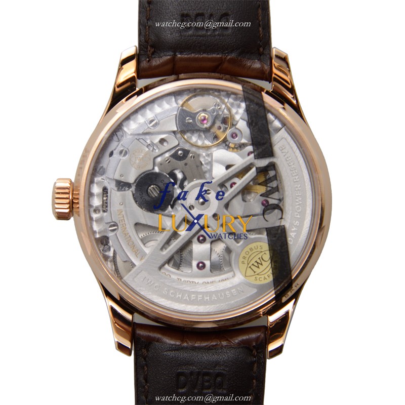 IW500702 - IWC Portuguese Automatic Replica Watch 42mm Rose Gold Dark Grey Dial - Image 3