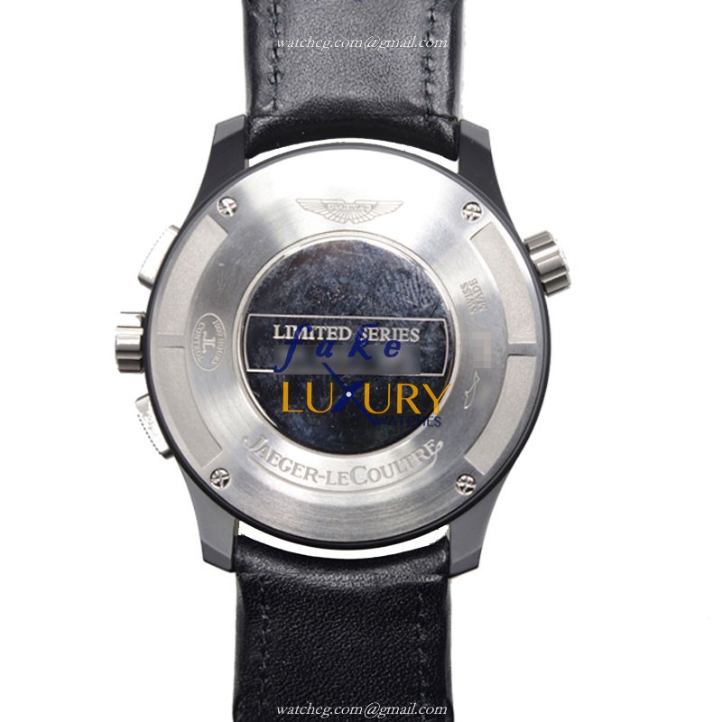 Jaeger-Lecoultre Q193J480 AMVOX Auto Titanium Replica Watch, Blue Dial, Black Cowhide Strap - Image 3