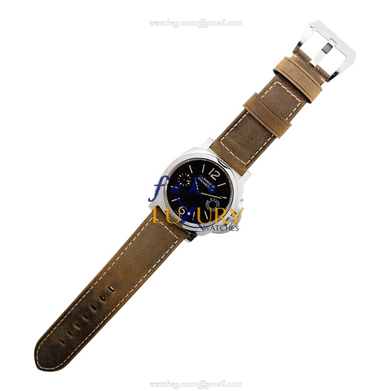 Panerai PAM00590 LUMINOR Manual Wind, 44mm SS Case, Black Dial, Brown Cowhide Strap, Resistant - Image 2