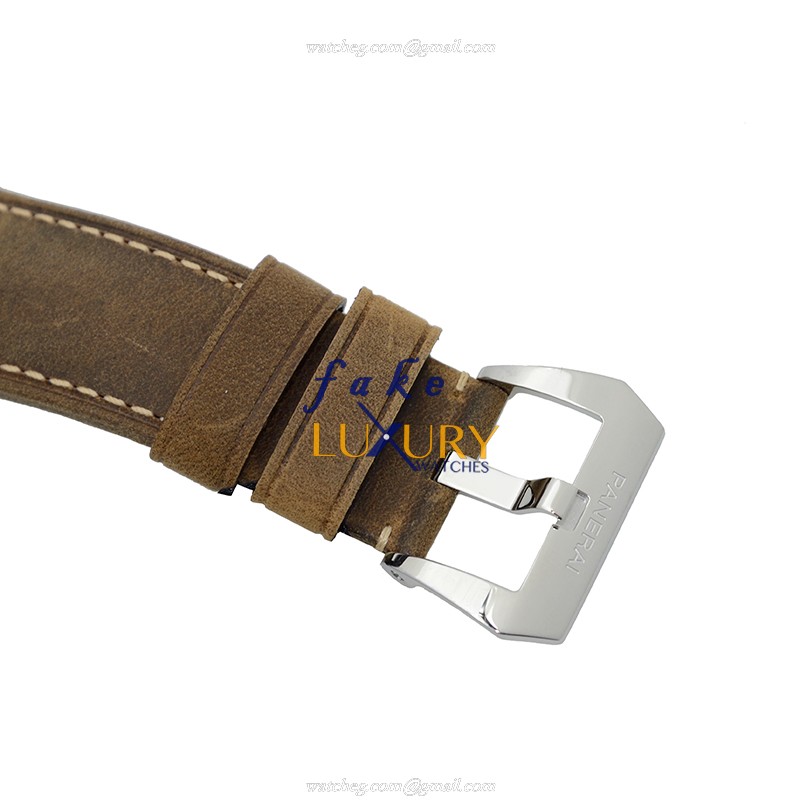 Panerai PAM00590 LUMINOR Manual Wind, 44mm SS Case, Black Dial, Brown Cowhide Strap, Resistant - Image 4