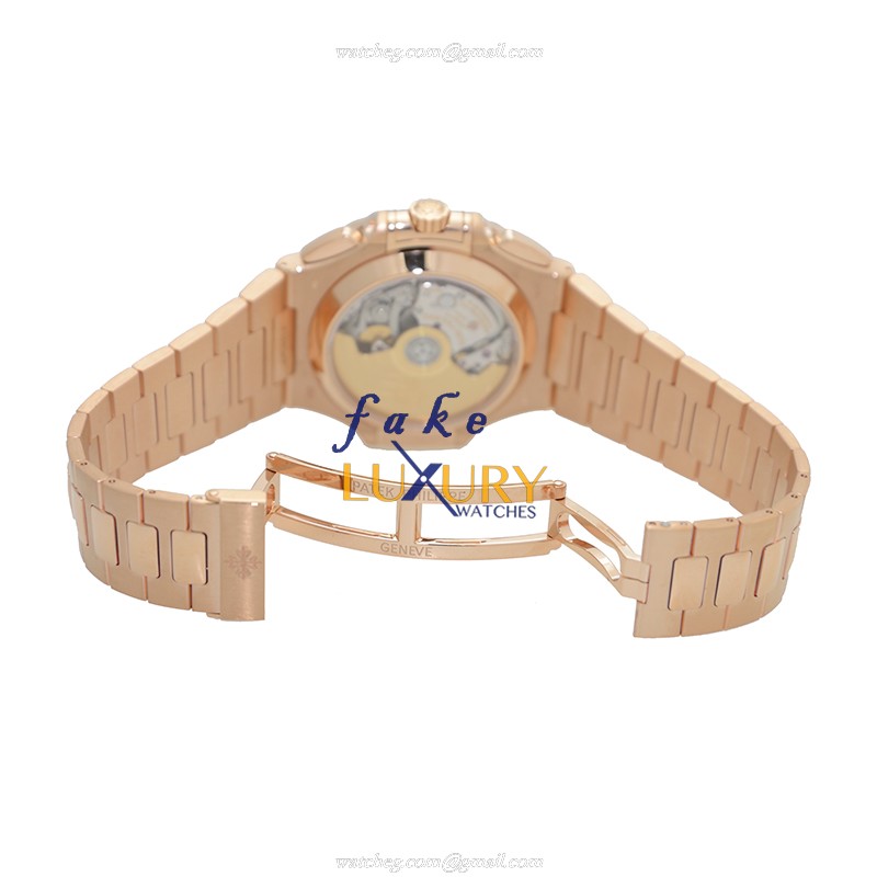 Patek Philippe Nautilus 5980/1R-001 Replica Watch With Gray Dial, 18kt Rose Gold Case Automatic - Image 5
