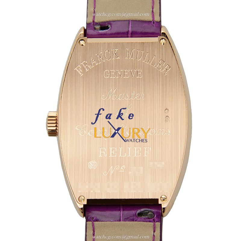 Franck Muller 5852 QZ REL MOP 5N Replica Watch, Quartz Movement, 18kt Rose Gold Case, Silver White - Image 3