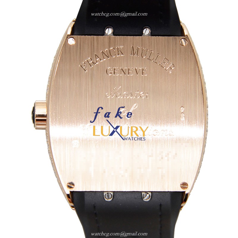 Franck Muller V 45 SC DT D 5N - Luxury Replica Watch - 18kt Rose Gold & Diamonds - Automatic - Image 4