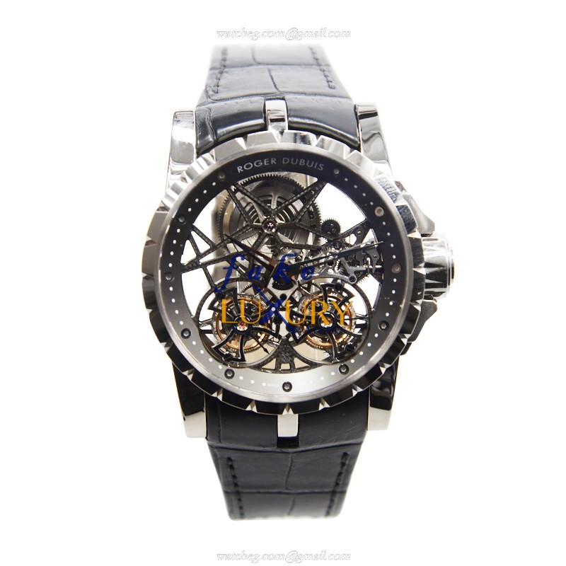 Roger Dubuis Excalibur RDDBEX0281 Replica Watch Manual Wind 45mm 18kt White Gold Silver Dial - Image 2