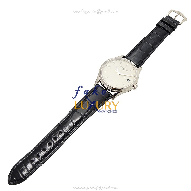 Patek Philippe Calatrava 5227G-001 | Automatic | 18kt White Gold | Silver Dial | Replica Watch - Image 2