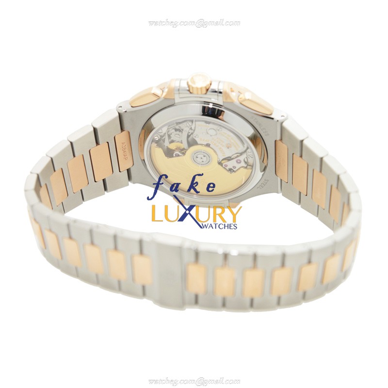 Patek Philippe Nautilus 5980/1AR-001 Automatic Blue Dial Rose Gold Steel Replica Watch - Image 4