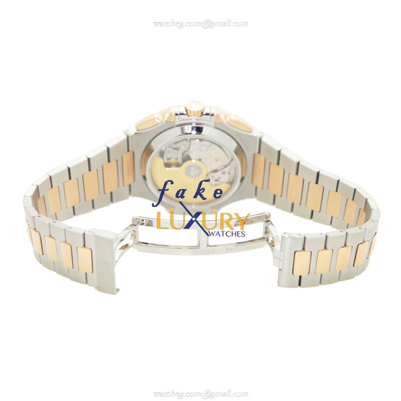 Patek Philippe Nautilus 5980/1AR-001 Automatic Blue Dial Rose Gold Steel Replica Watch - Image 5