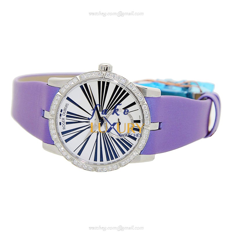 Roger Dubuis DBEX0287 Excalibur Automatic 18kt White Gold Silver Dial Replica Watch - Image 2