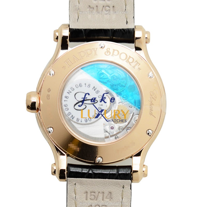 Chopard 274893-5002 Happy Sport Automatic 18kt Rose Gold & Diamonds Replica Watch - Swiss Movement - Image 3