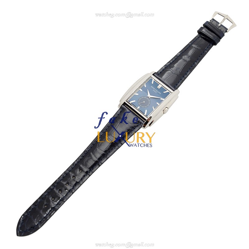 Patek Philippe 5124G-011 Gondolo Manual Wind 18kt White Gold Dark Blue Dial Replica Watch - Image 2