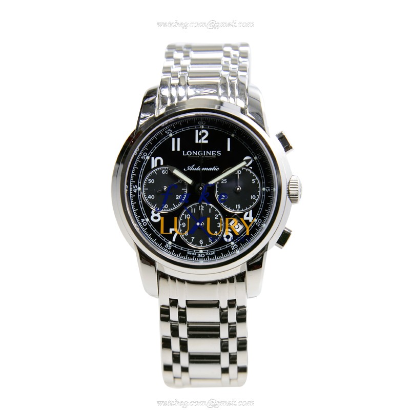 - L2.752.4.53.6 LONGINES SAINT IMIER Automatic Black Dial Replica Watch - Image 2