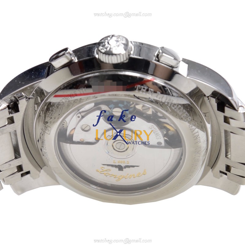 - L2.752.4.53.6 LONGINES SAINT IMIER Automatic Black Dial Replica Watch - Image 4
