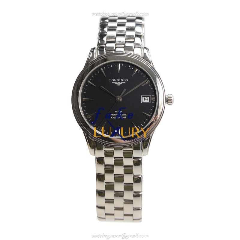 Longines L4.722.4.52.6 Replica Watch Quartz Movement Black Dial Steel Bracelet - Image 2