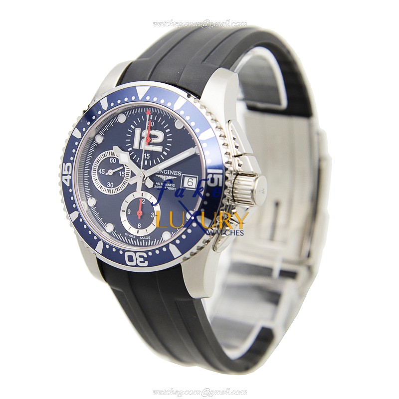 Longines Conquest Automatic Stainless Steel L3.644.4.96.6 Blue Dial Rubber Strap Replica Watch - Image 3
