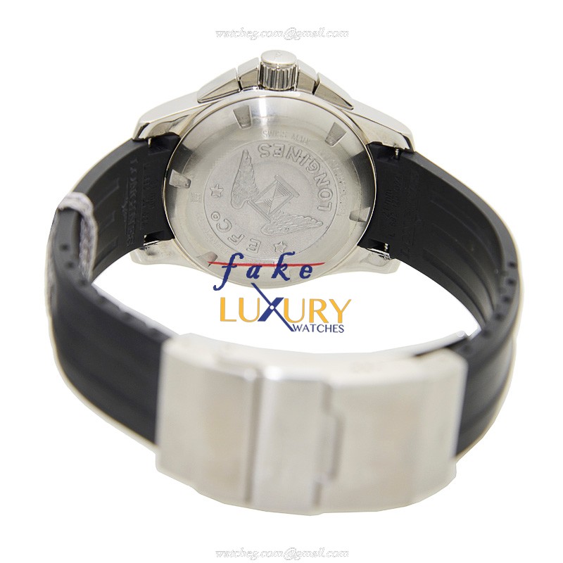Longines Conquest Automatic Stainless Steel L3.644.4.96.6 Blue Dial Rubber Strap Replica Watch - Image 4