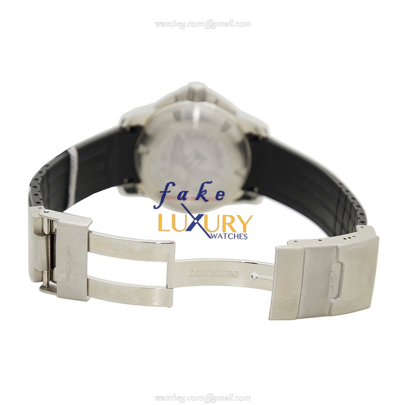 Longines Conquest Automatic Stainless Steel L3.644.4.96.6 Blue Dial Rubber Strap Replica Watch - Image 5