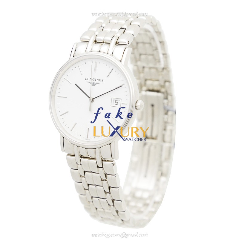 Longines L4.720.4.12.6 PRESENCE Quartz Stainless Steel White Dial Replica Watch - Image 3