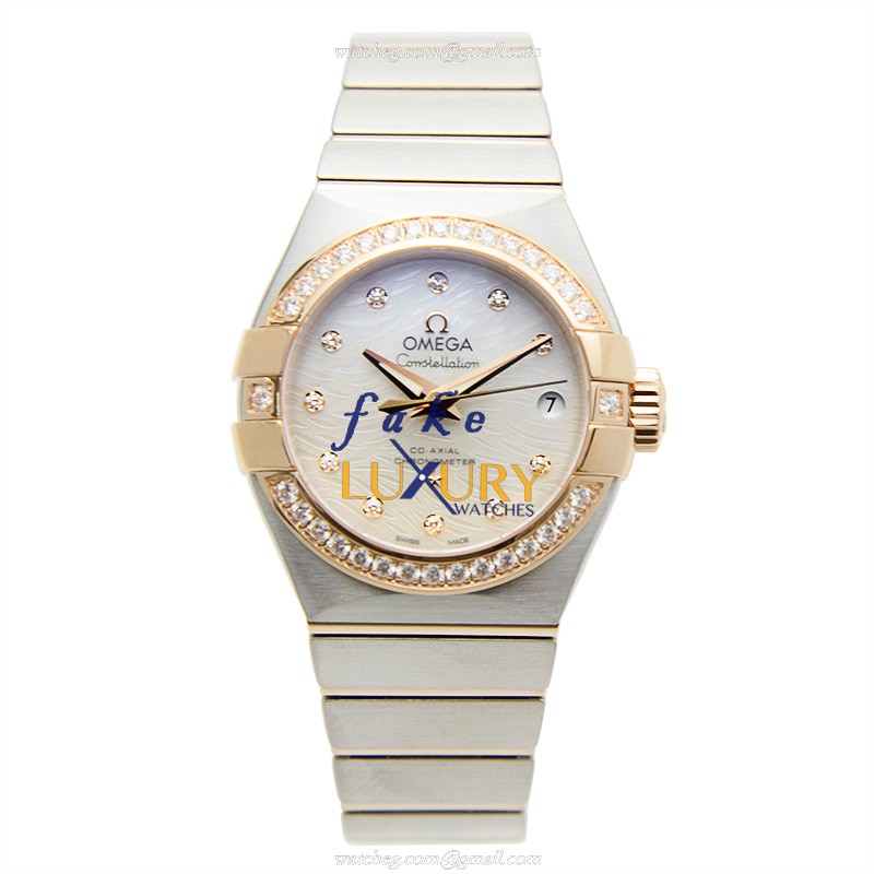 Omega Constellation 123.25.27.20.55.006 - Replica Watch - Automatic - 18kt Rose Gold - Diamond Bezel - Image 2
