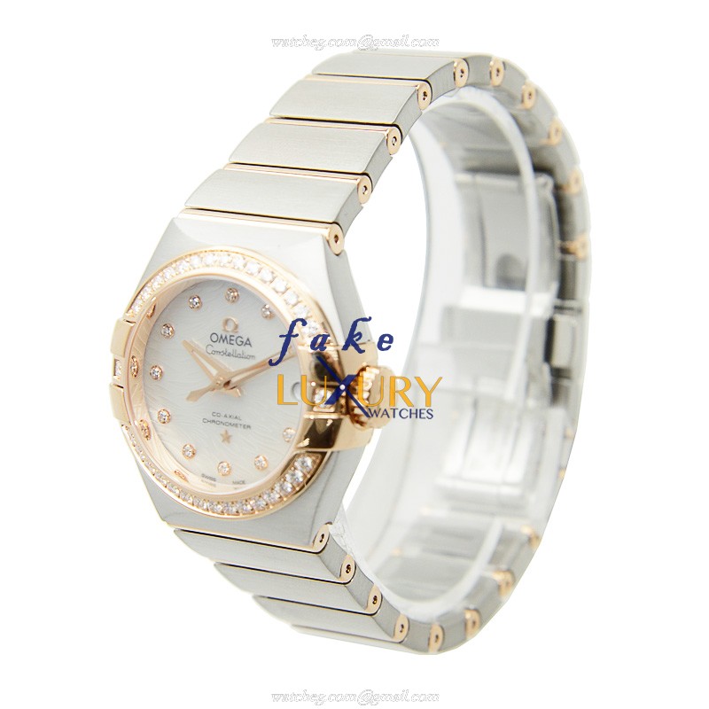 Omega Constellation 123.25.27.20.55.006 - Replica Watch - Automatic - 18kt Rose Gold - Diamond Bezel - Image 3