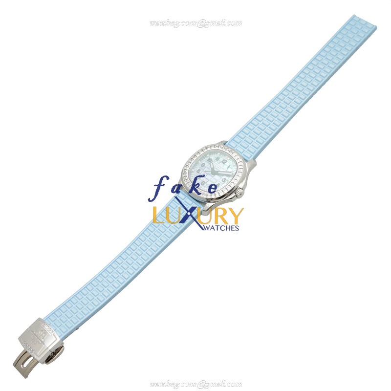 Patek Philippe 5072G-001 Aquanaut Automatic 18kt White Gold Diamond Blue Dial Replica Watch - Image 2
