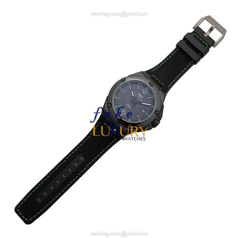 IW322404 - IWC Ingenieur Replica Watch Automatic Black Dial Steel Rubber - Image 2