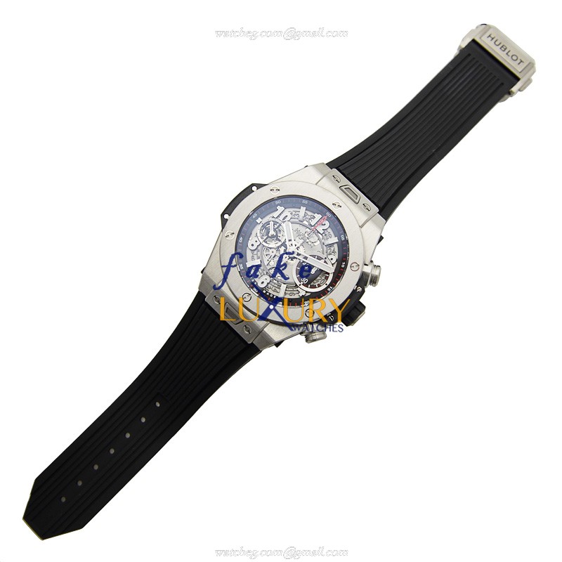 Hublot 411.NX.1170.RX BIG BANG Auto Titanium Replica Watch, Swiss Movement, Silver Dial, Black - Image 2