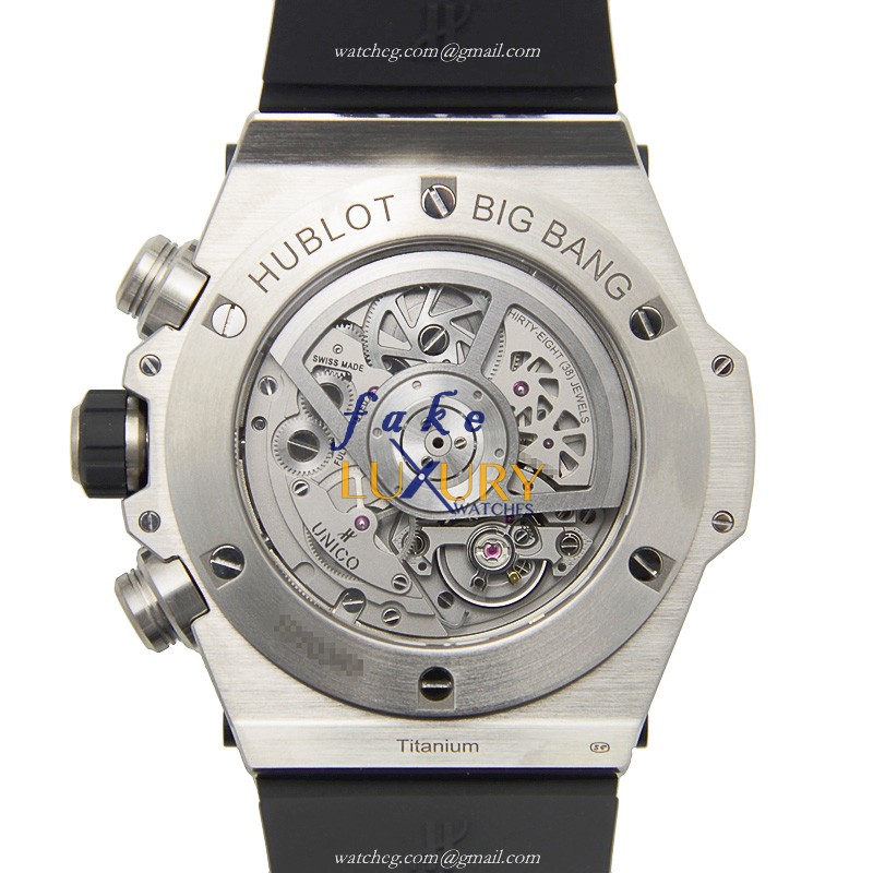 Hublot 411.NX.1170.RX BIG BANG Auto Titanium Replica Watch, Swiss Movement, Silver Dial, Black - Image 3