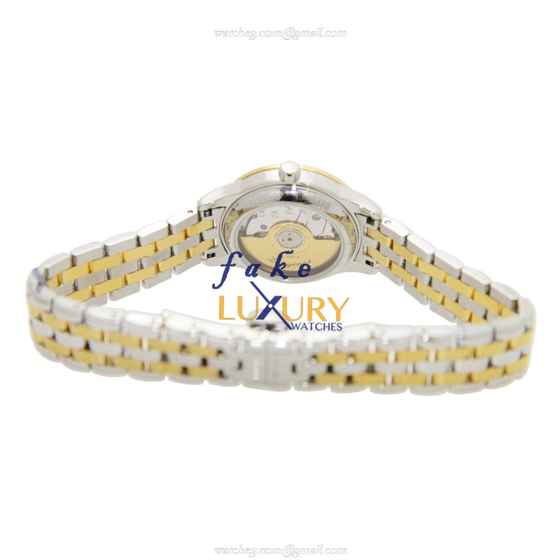 Longines FLAGSHIP L4.274.3.32.7 Automatic PVD Gold Dial Silver Strap Replica Watch - Image 4