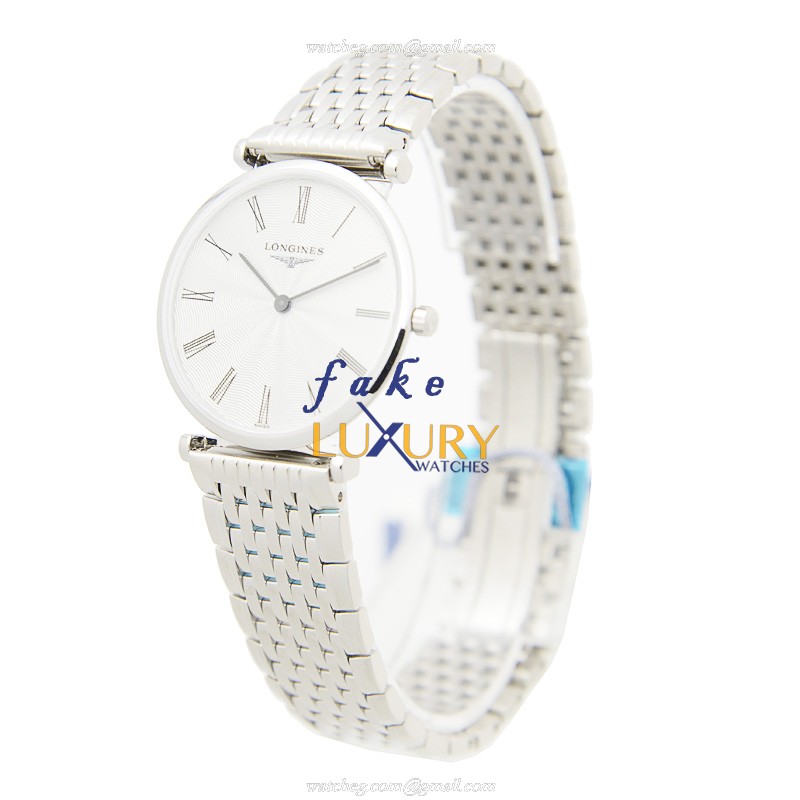 L4.512.4.71.6 - Longines La Grande Quartz Replica Watch Stainless Steel White Dial - Image 3