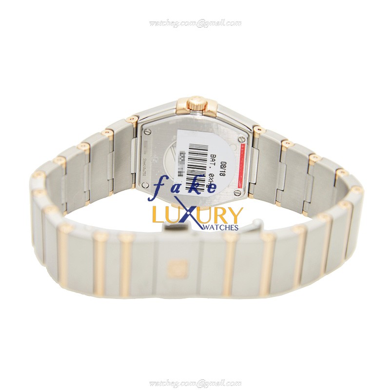 Omega 123.25.27.60.55.002 Constellation Quartz 18kt Rose Gold & Diamond Silver Dial Replica Watch - Image 4
