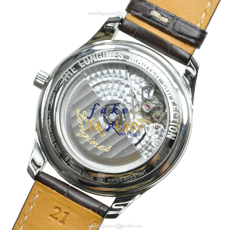 Longines L2.665.4.51.7 Master Automatic - Black Dial - Stainless Steel Case - Alligator Strap - Image 3